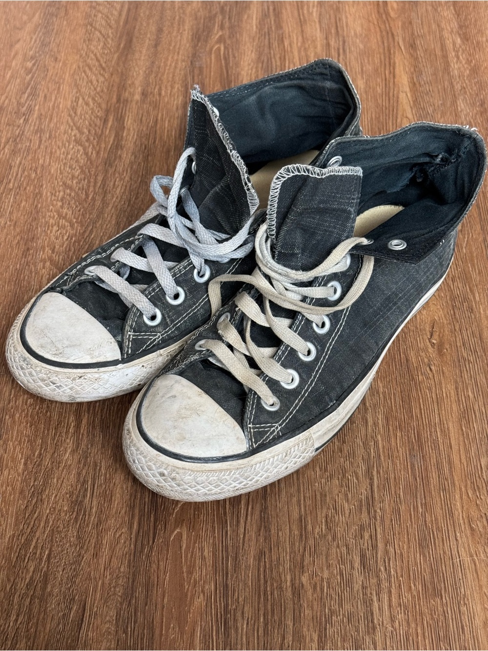 Converse Black and White High-Top Canvas Sneakers